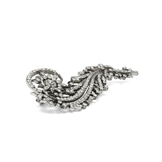 Diamante aigrette brooch